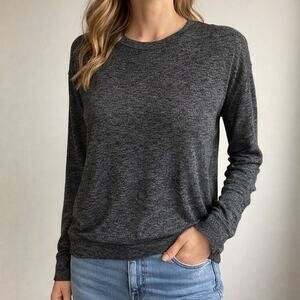 Athleta Heather Gray Lightweight Knit Pullover Sweater Women’s XXS